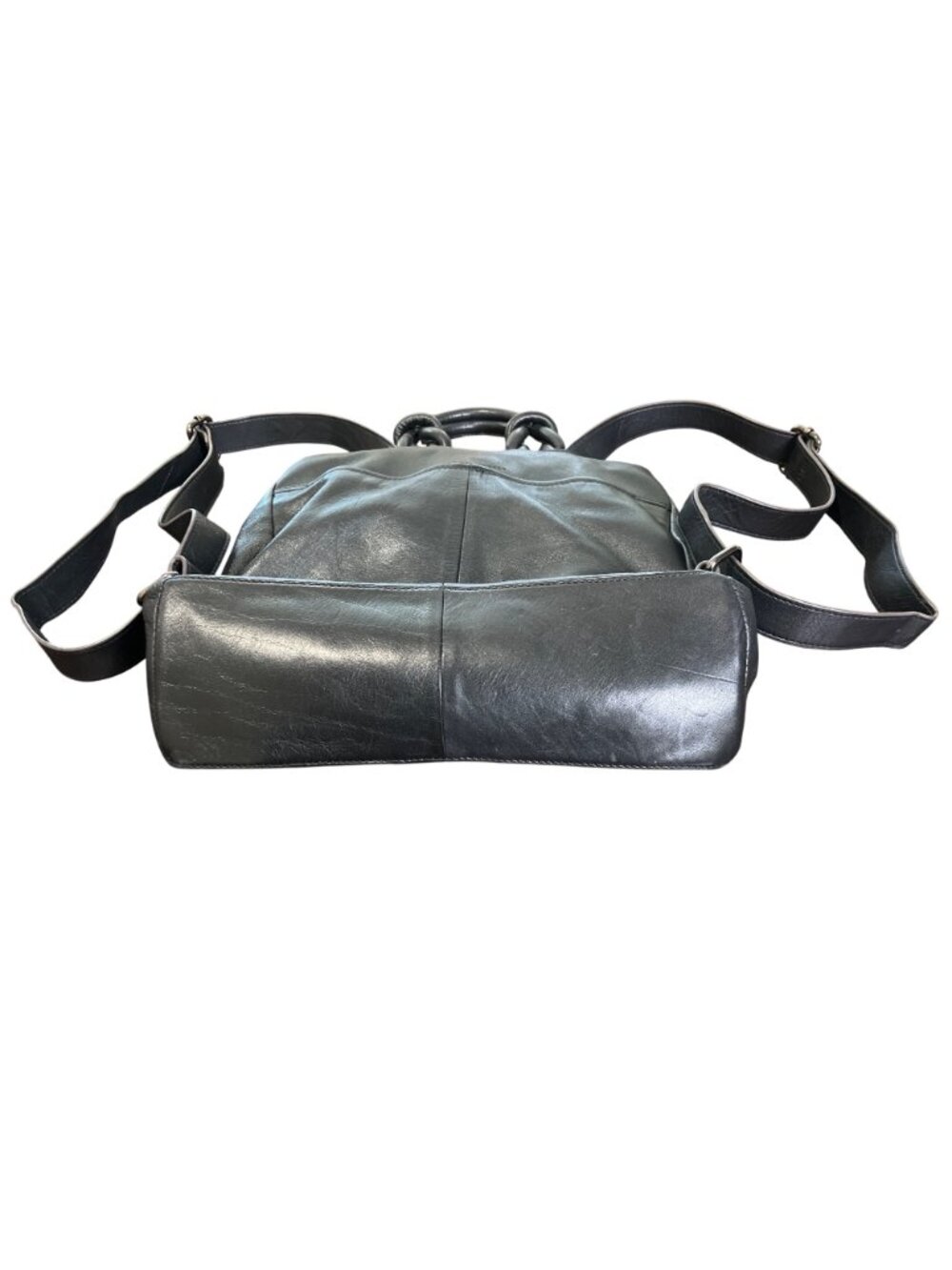 Aimee Kestenberg Black Leather Backpack Convertible Shoulder Bag - Picture 10 of 10